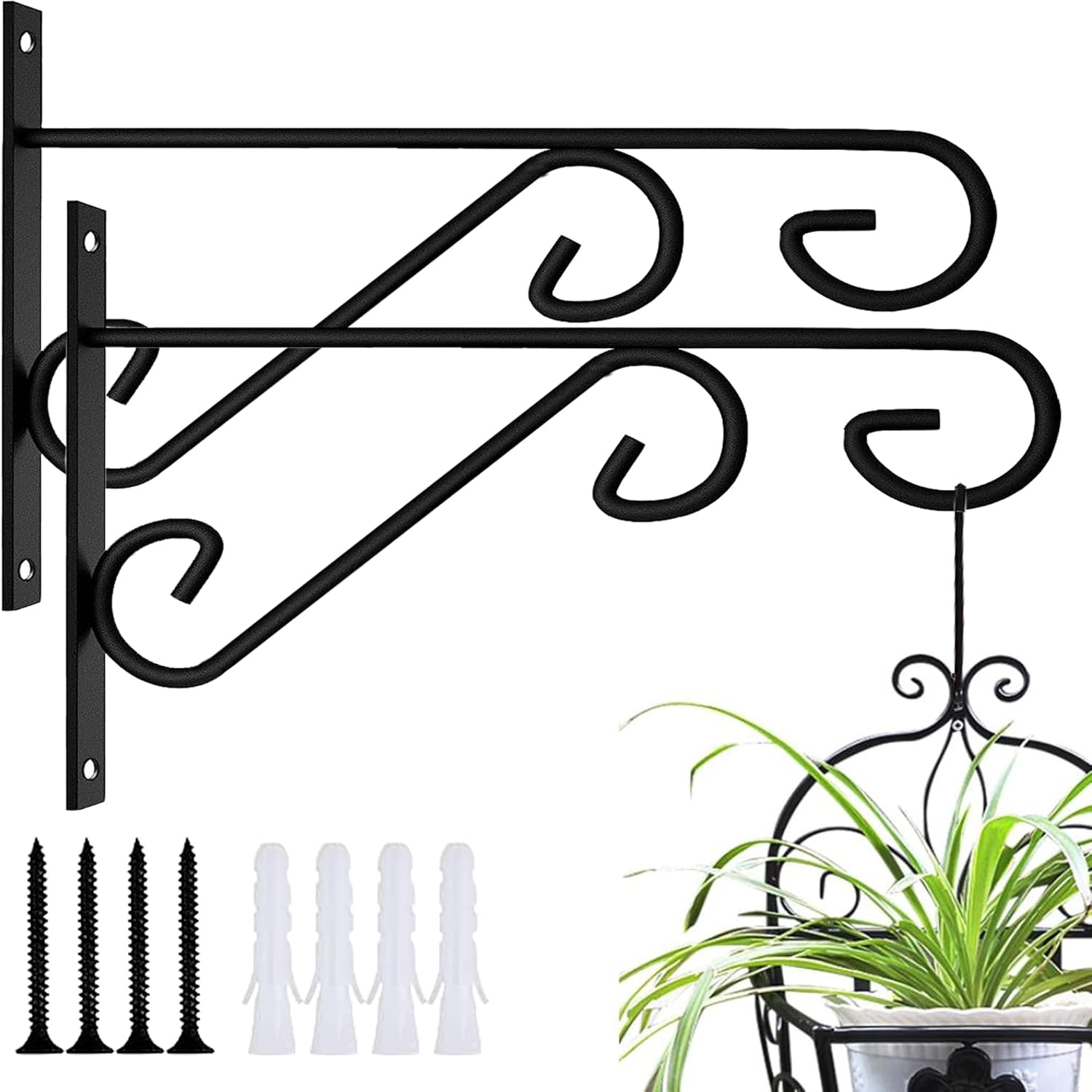 ZEECER Hanging Basket Bracket, 12inch Heavy Duty Hanging Basket