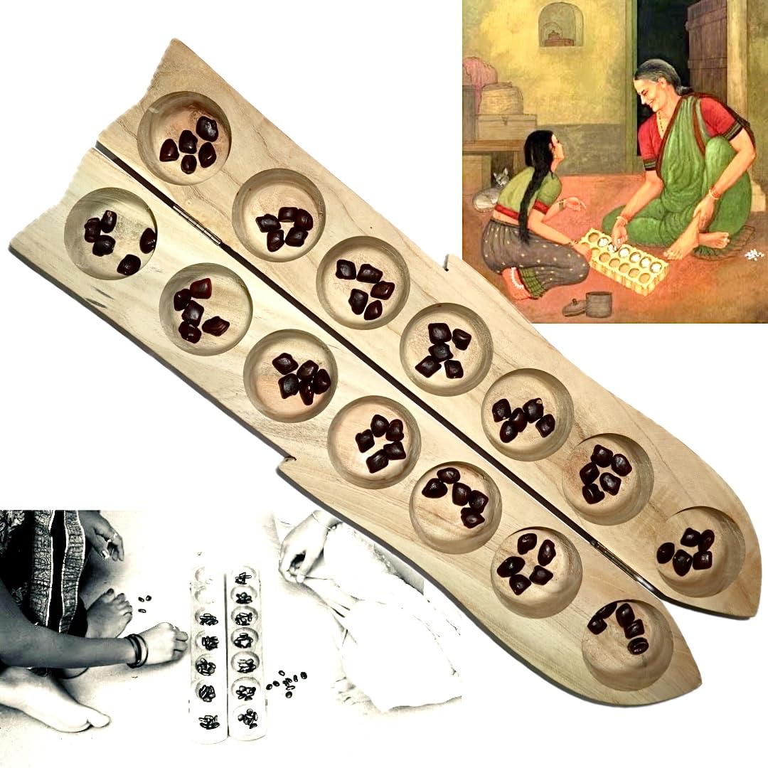 See full amazon price history chart for Mahiyash Handcrafted Wooden Pallanguli (14 Pits Fish Type) | Mancala Wooden Board Game | Pachikalu Pasa | Vamana Guntalu | Ali Guli Mane with 70 Tamarind Seeds for Kids Wooden Gaming Mahiyash Handcrafted Wooden Pallanguli (14 Pits Fish Type) | Mancala Wooden Board Game | Pachikalu Pasa | Vamana Guntalu | Ali Guli Mane with 70 Tamarind Seeds for Kids Wooden Gaming (B0CVXCWT27) Amazon Price History, Amazon Price Tracker