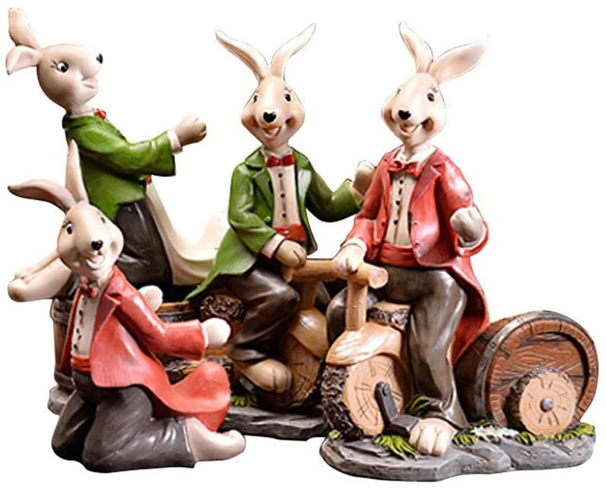 Porte-bouteille lapin rigolo en résine déco pour table