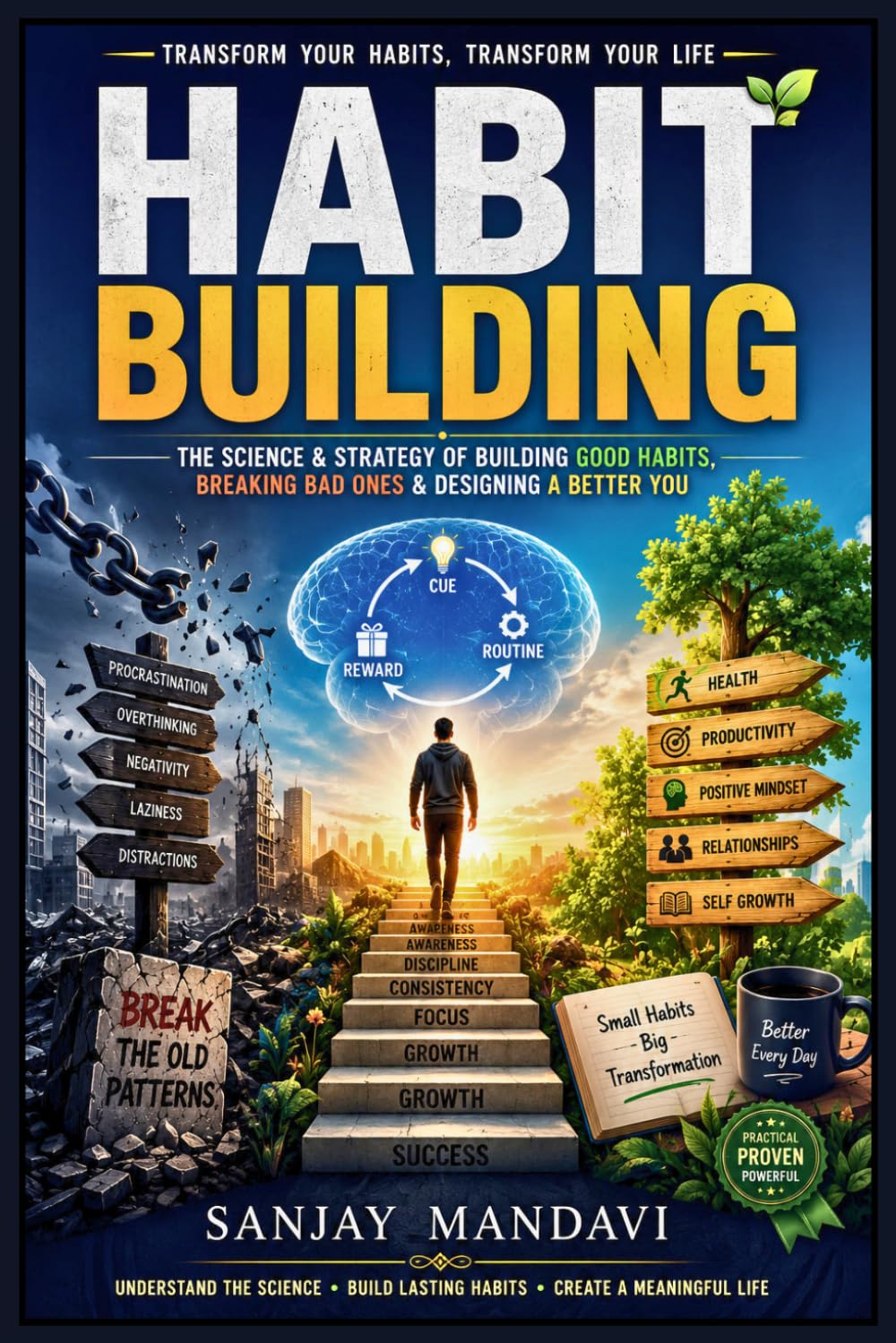Habit Building: The Science & Strategy of Building Good Habits, Breaking Bad Ones & Designing A Better You: 26 (Self Help Books By Sanjay Mandavi)