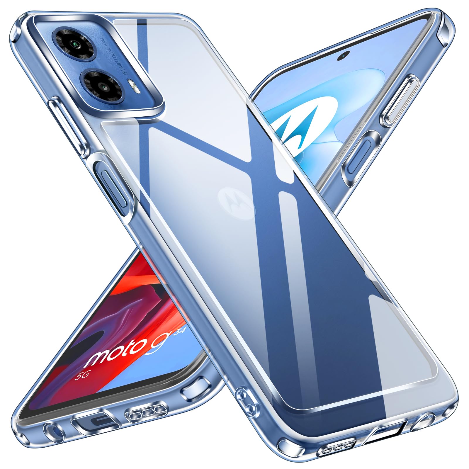 IVoler Anti Ingiallimento Chiaro Cover Per Motorola Moto Edge 50 Ultra