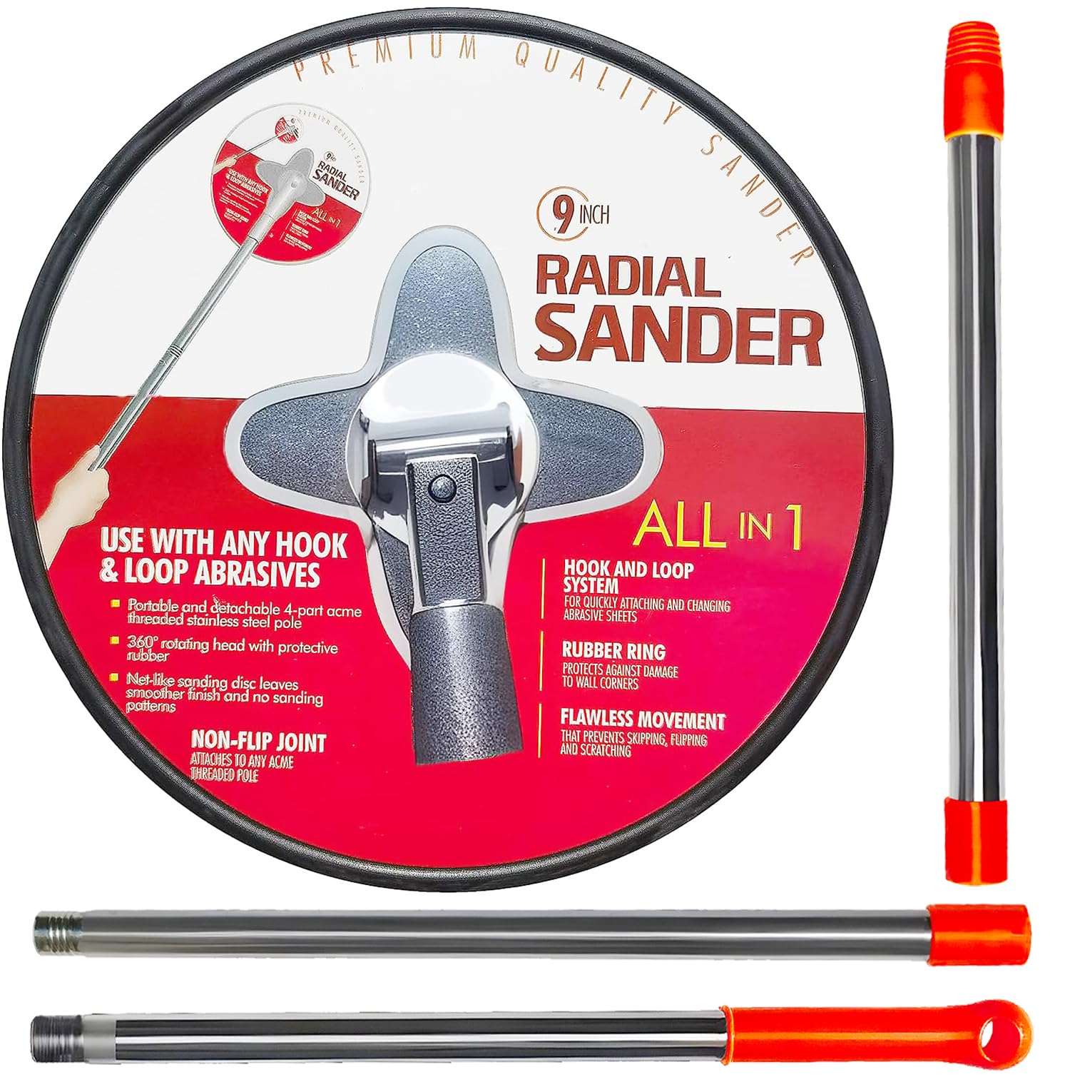 9 Inch Radial Drywall Sander - Wall Cleaning Tool -7