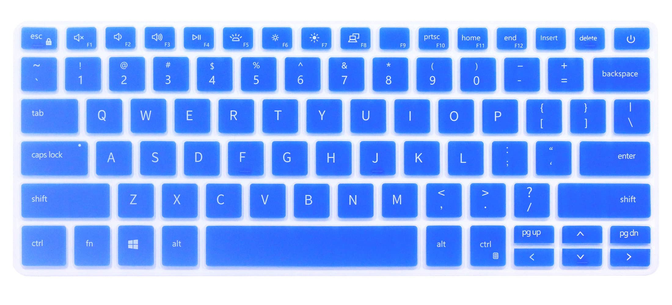 Keyboard Skin Compatible for Dell Insprion 14 5000 5405 5406 5490 5493 5498 7000 7400 7405 7409 7490, Insprion 13 5300 5390 5391 7300 7306 7390 7391, Vostro 13/14 5390 5391 5490 5000 5401 5402 (Blue)
