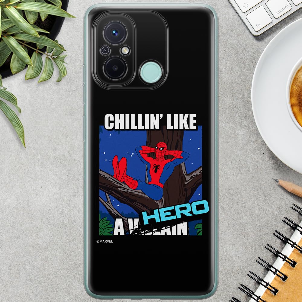 ERT GROUP Mobile Phone Case For Xiaomi REDMI 12C/ REDMI 11A Original And Officially Licensed Marvel Pattern Spider Man 019 Optimally Adapted To The Shape Of The Mobile Phone, Case Made
