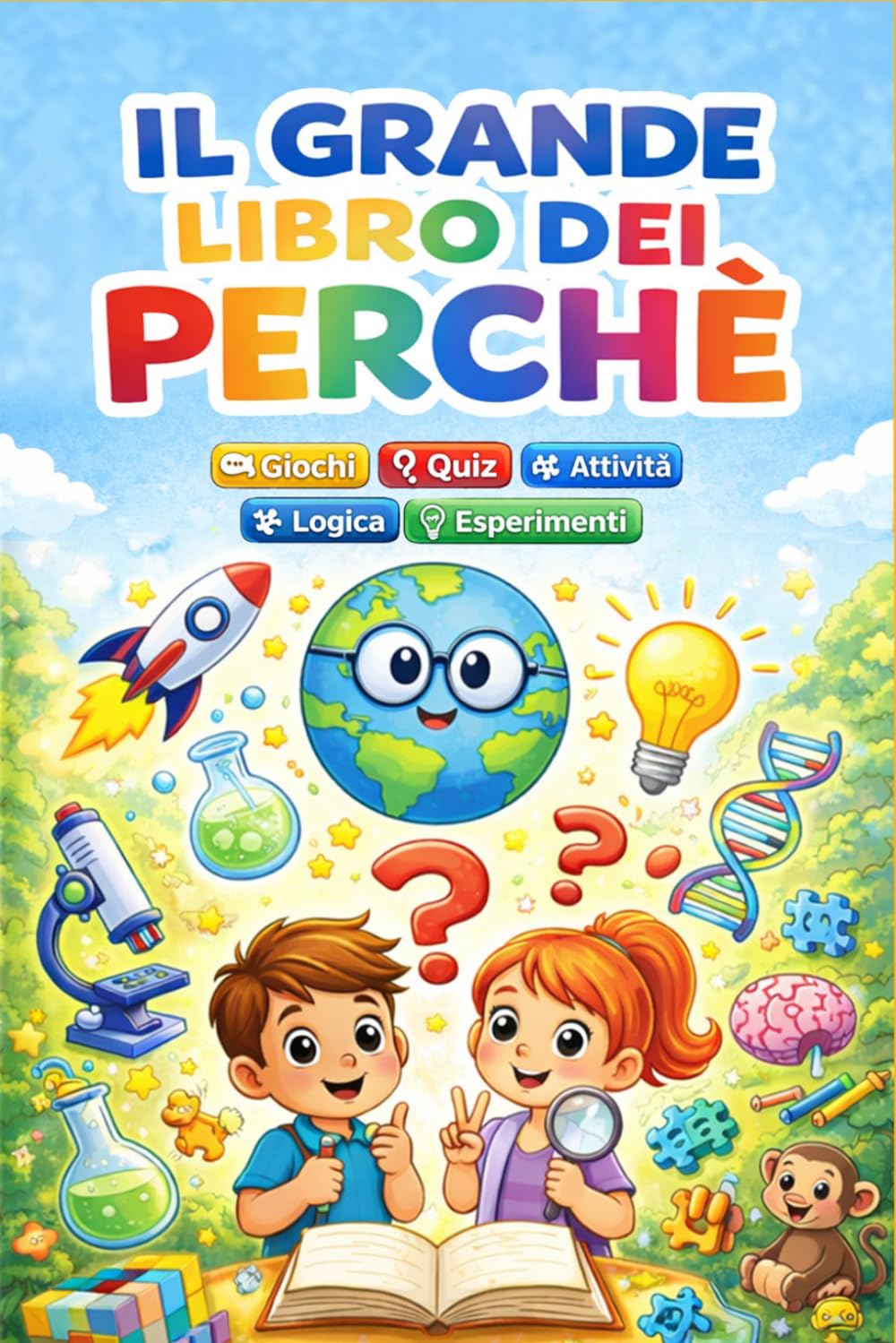 IL GRANDE LIBRO DEI PERCHÈ: +300 DOMANDE, Scienza, Animali, Corpo Umano, Terra e Universo, Quiz, Giochi, Logica, Attività, 6-12 Anni, Curiosità senza limiti