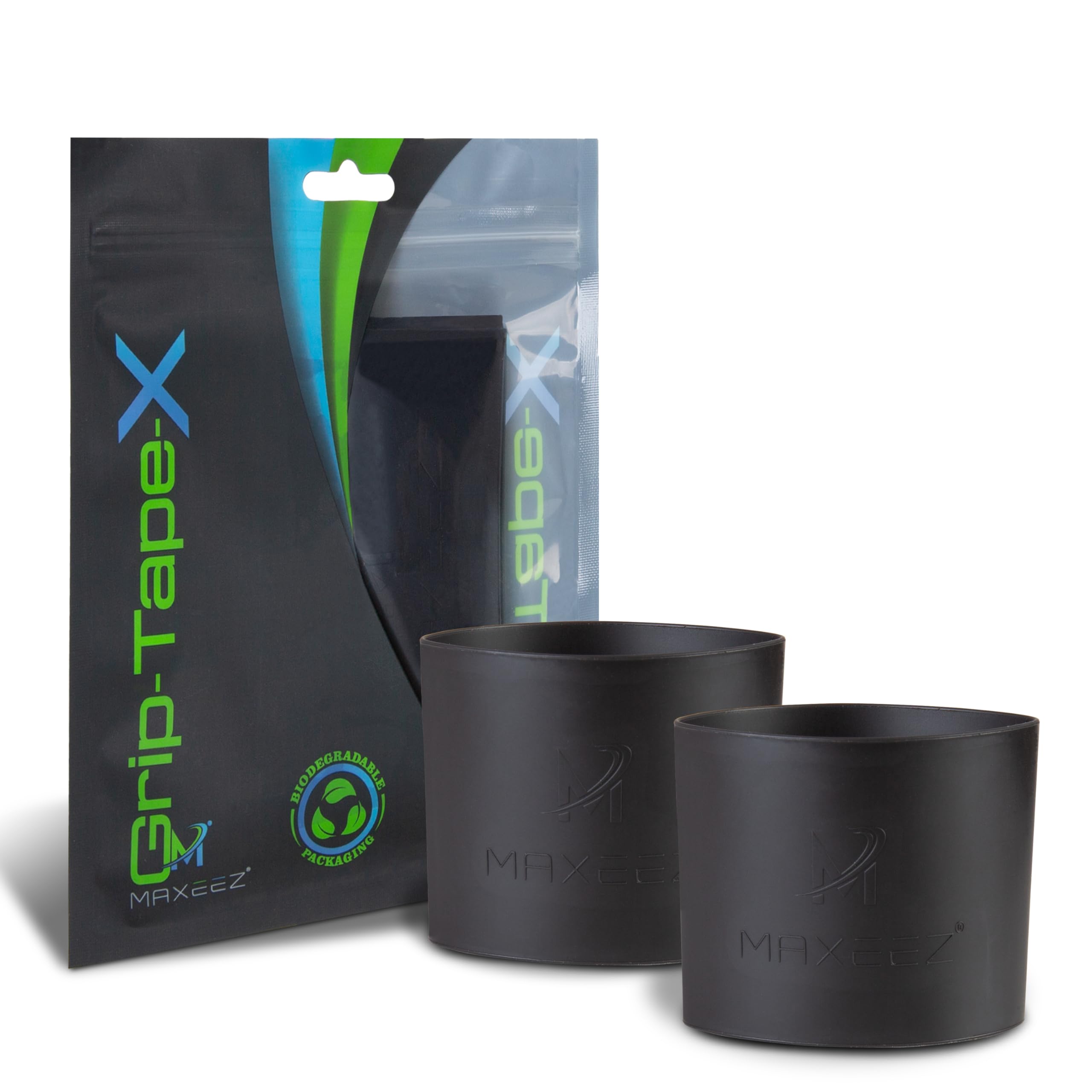 MAXXEZ® Schienbeinschonerhalter aus Silikon mit überragendem Halt - Schienbeischoner Halter extra rutschfest für Herren, Damen & Kinder - schwarz