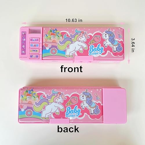 Miniatura 9 de Estuche multifunción desplegable para niños, estuche kawaii para bolígrafos, soporte para lápices para estudiantes de escuela, bonita caja de