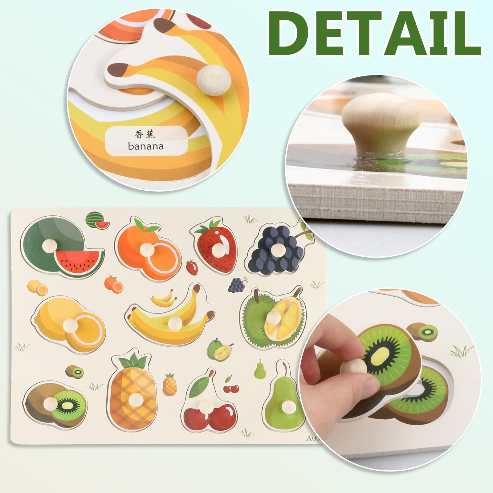 Puzzle Orologio in Legno 4 Assortiti Gioco Educativo Animaletti | Shop in Casa