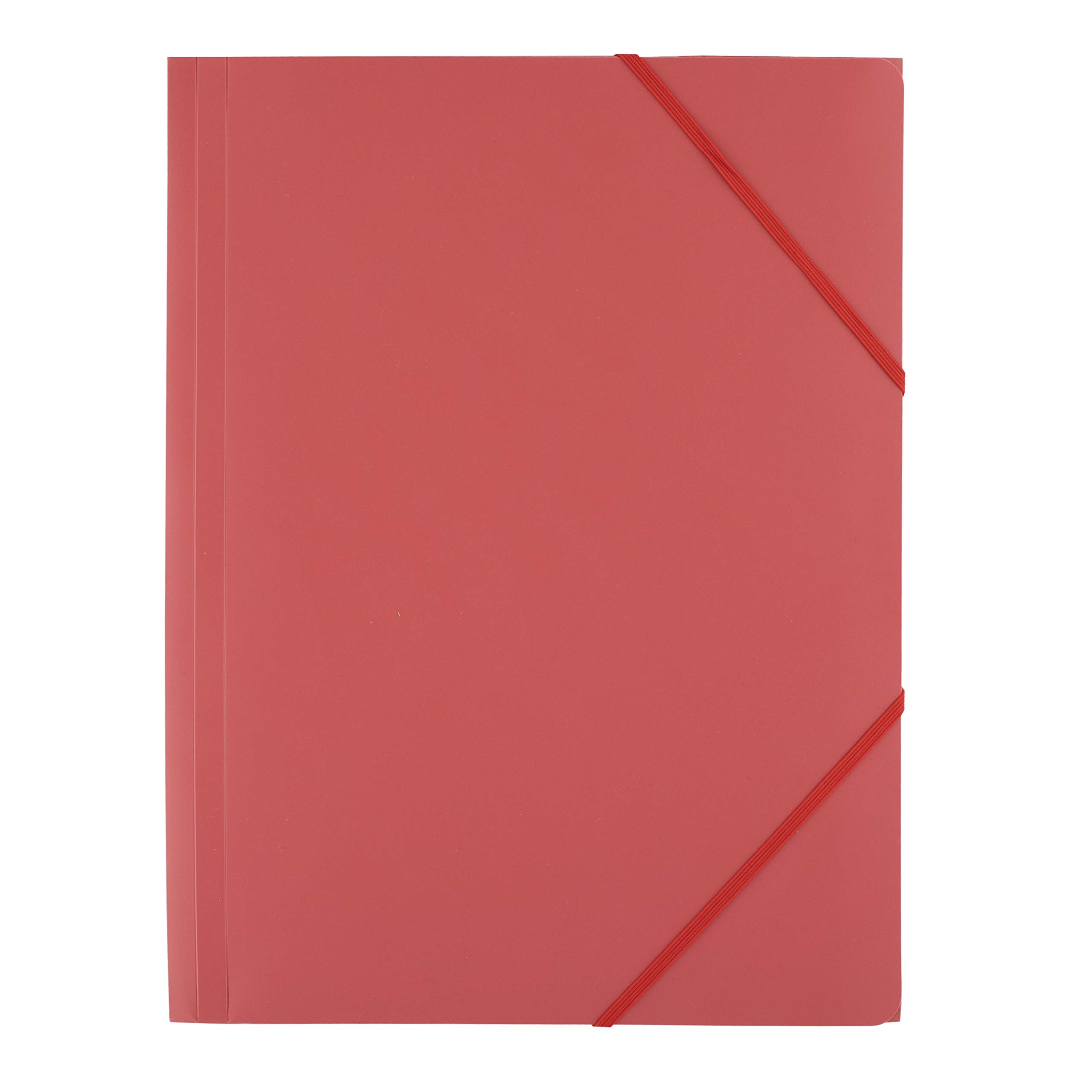 D.RECT Elasticated Folder with Elastic Band Red