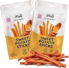 iPaw Dog Snacks, Sweet Potato Sticks, Kamikami Fun Dried Potato Treats, Potatoes, No Additives, Reward 3.5 oz (100 g)