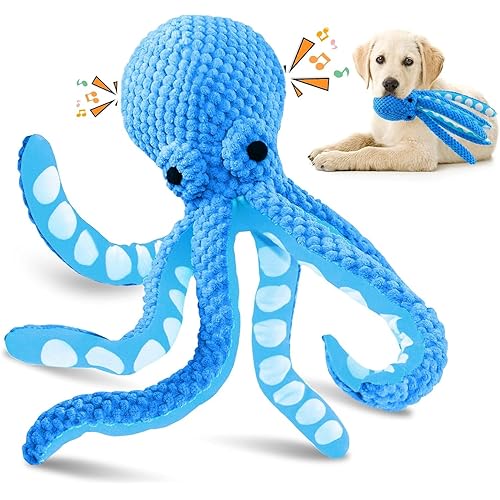 Dog Toys for Large Dogs：Squeaky Interactive Dog Toys with Soft Fabric for All Breed Sizes- Puppy Toys to Keep Them Busy