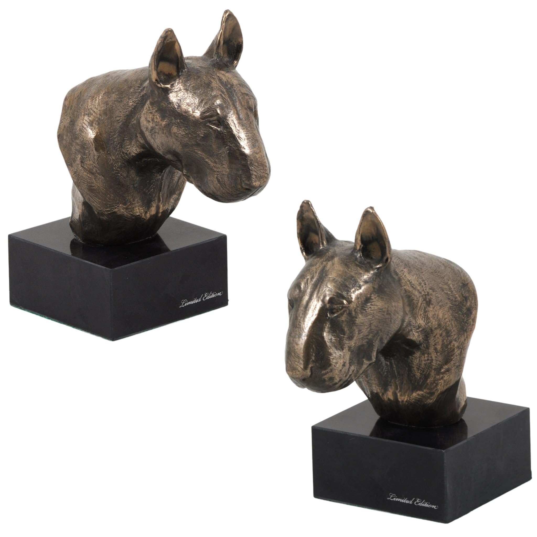 Art-Dog Dog Marble Statue - Unique Edition ArtDog Collection - Handmade Cold Cast Bronze Sculpture for Dog Lovers Indoor– Dog Figurine – Statue Bull Terrier II
