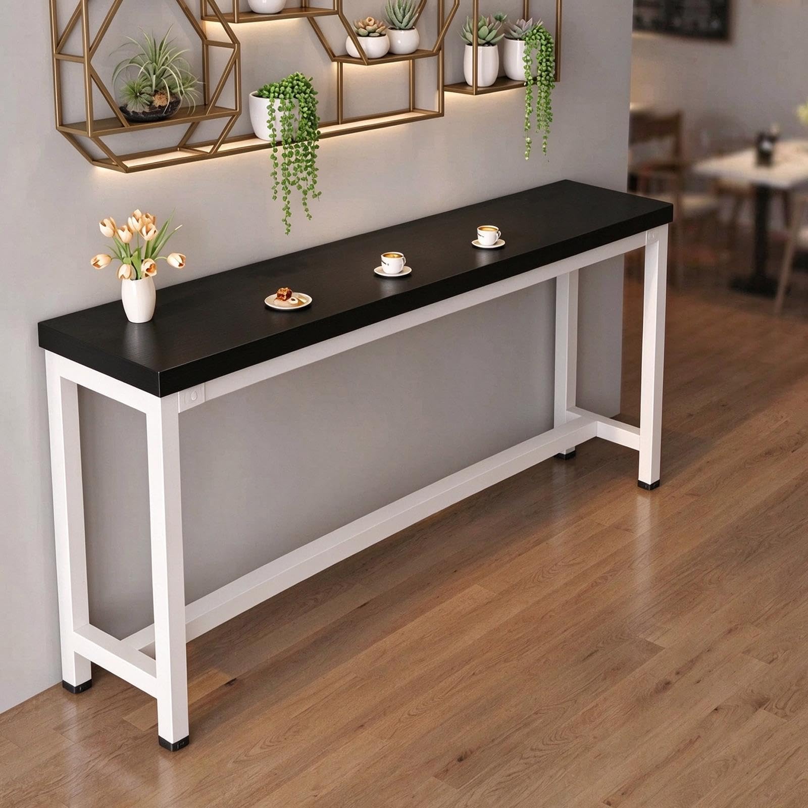 Mesa Alta Larga de Cocina Bar Rectangular Mesa Auxiliar Cocina Estrecha