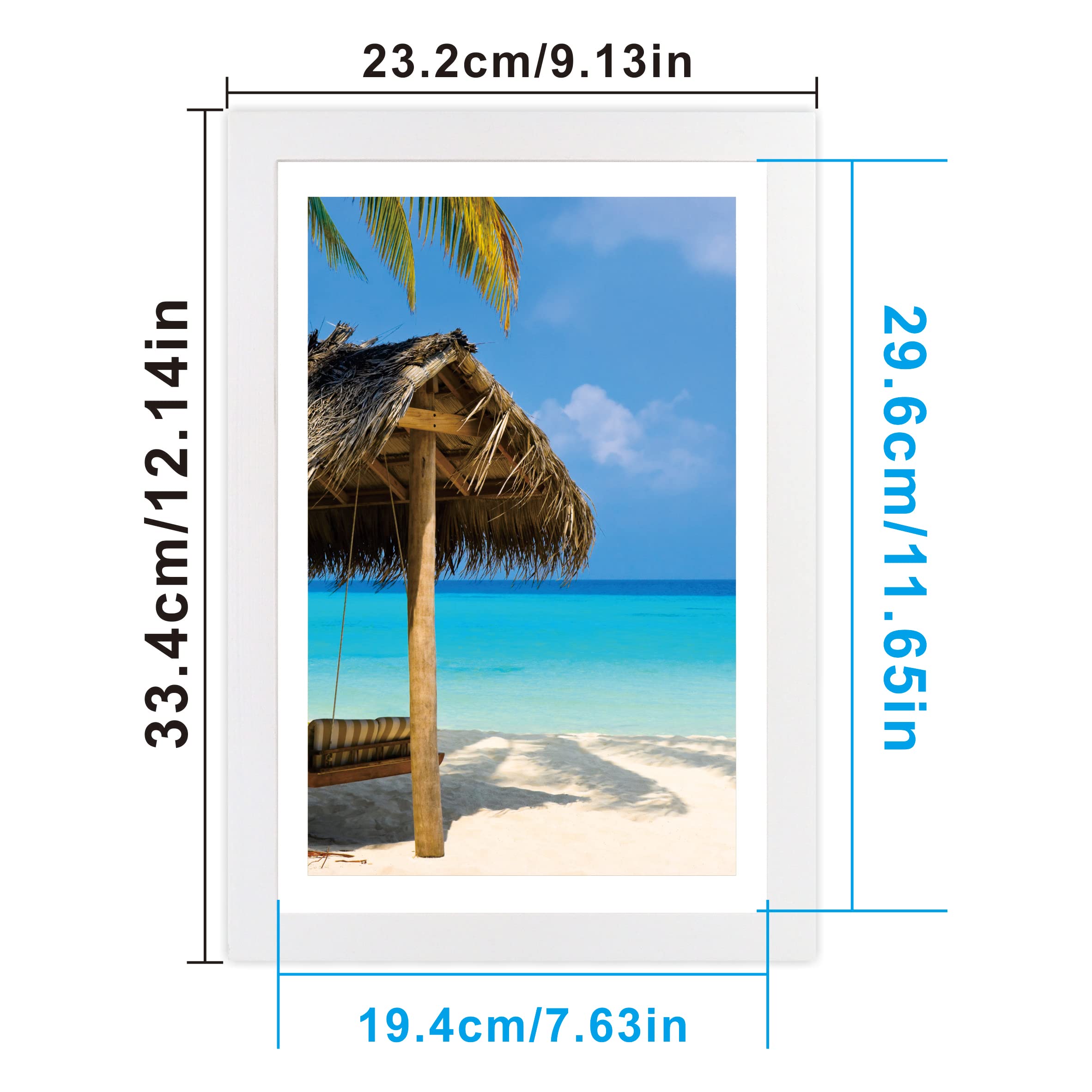 Amazon.co.jp: 4パック 8 x 12インチ ホワイト クラシカル 木製 写真