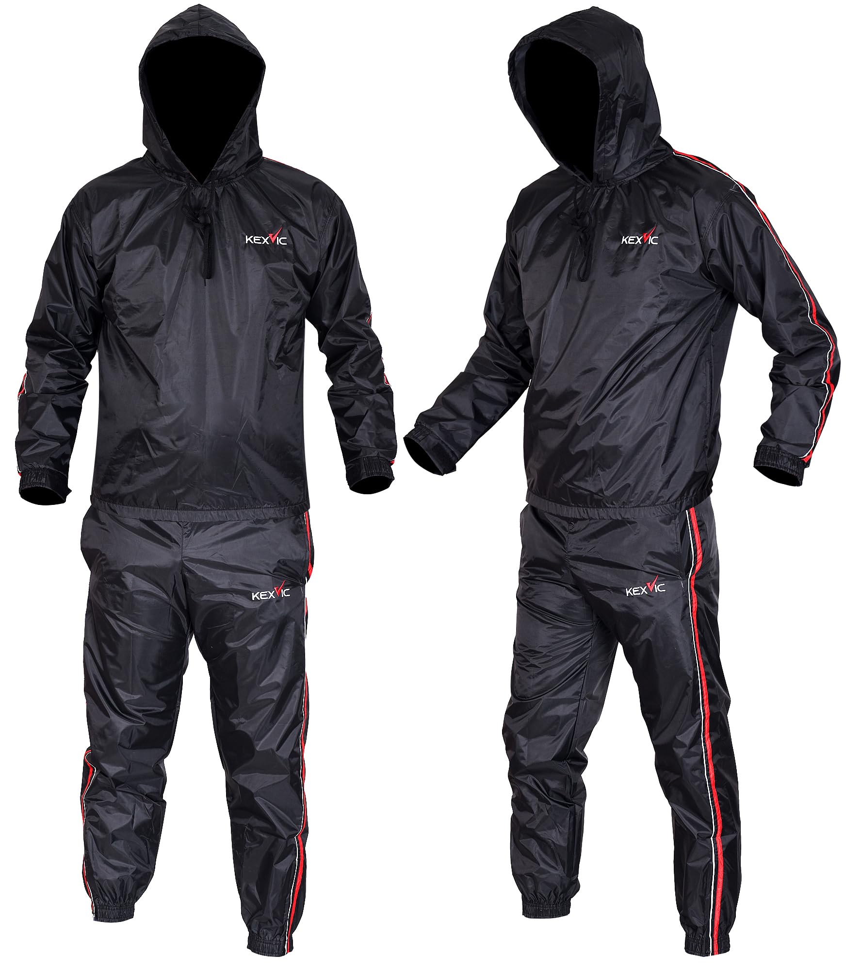 Kexvic Sauna Suit for Men and Women- Premium Sweat Suit Gym Heavy Duty Sauna Exercise Fitness Suit for Boxing Full Body Workout Anti-Rip with Hood