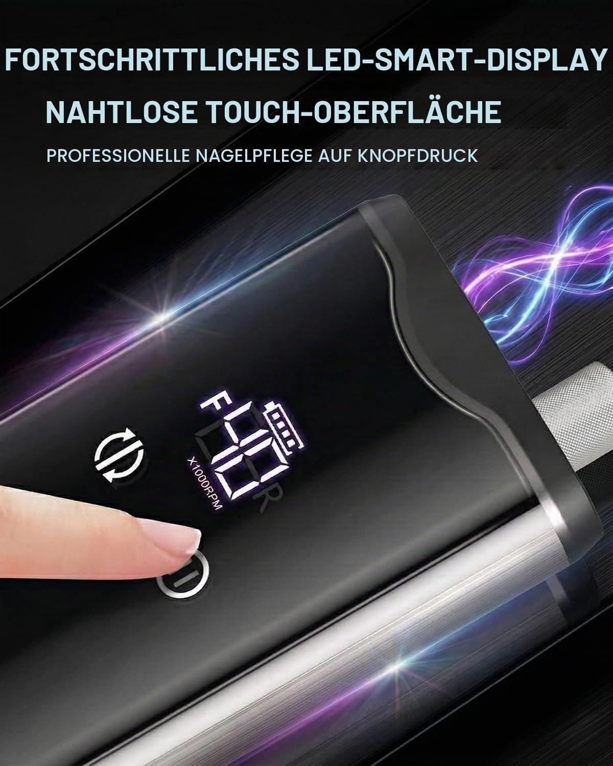 Kabellose Elektrische Nagelfräser mit Coreless Motor 40000 U/min
