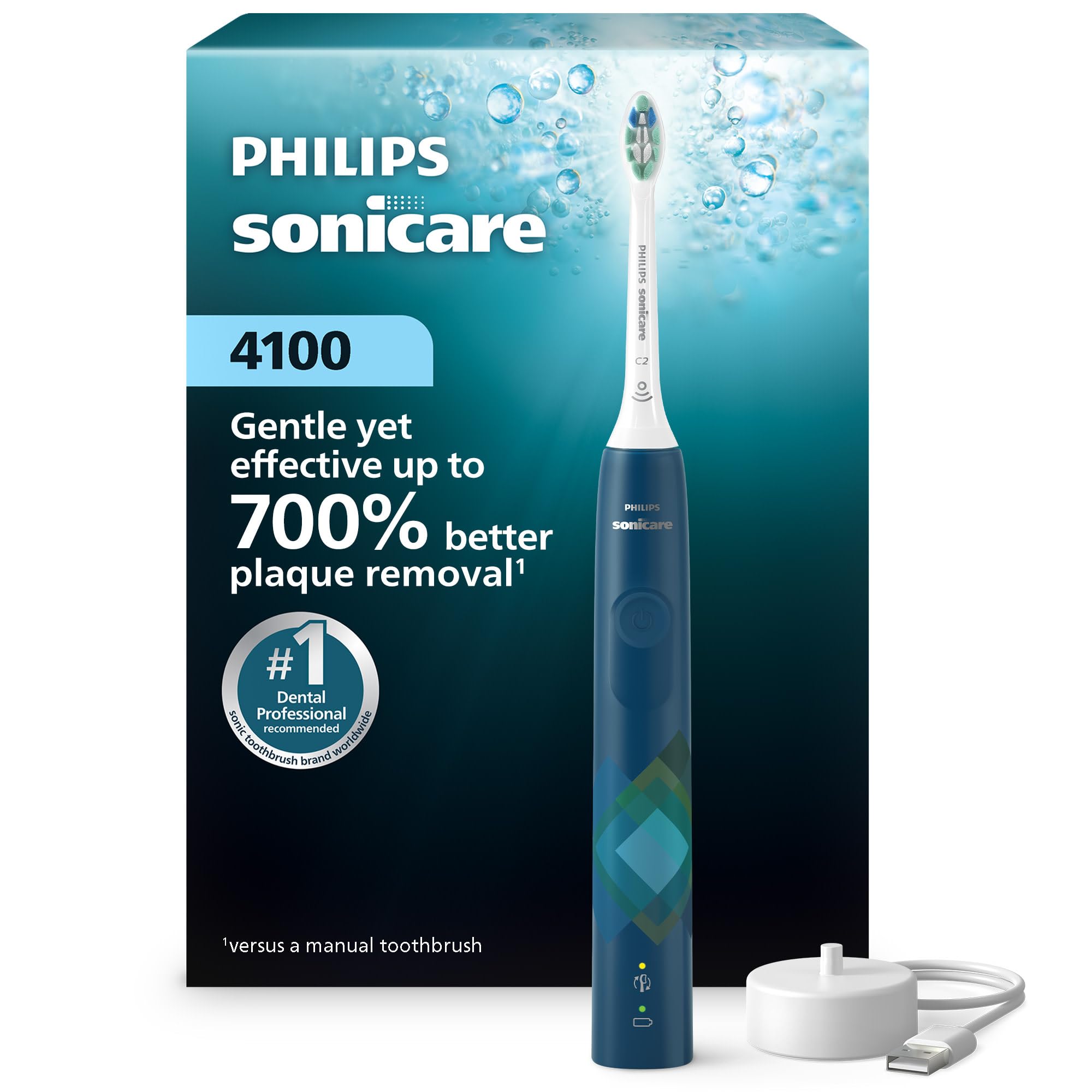 Philips Sonicare 4100 Electric Toothbrush, Sonic Toothbrush with
