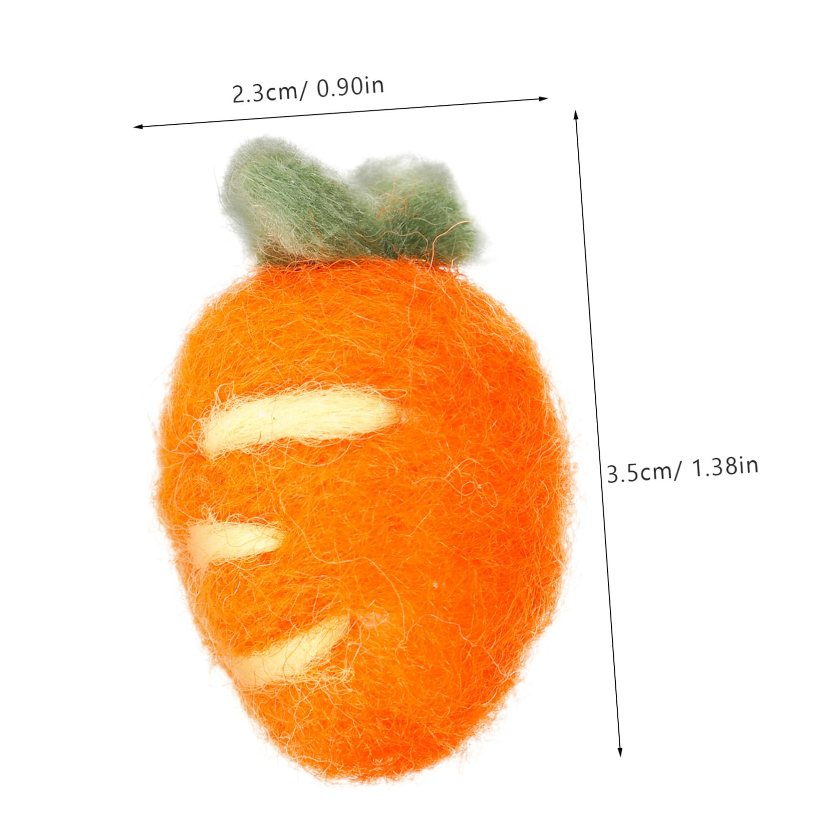 VILLCASE Easter Craft Kit 8pcs Plush Carrot Hat Gloves Felted Wool Balls for Decor