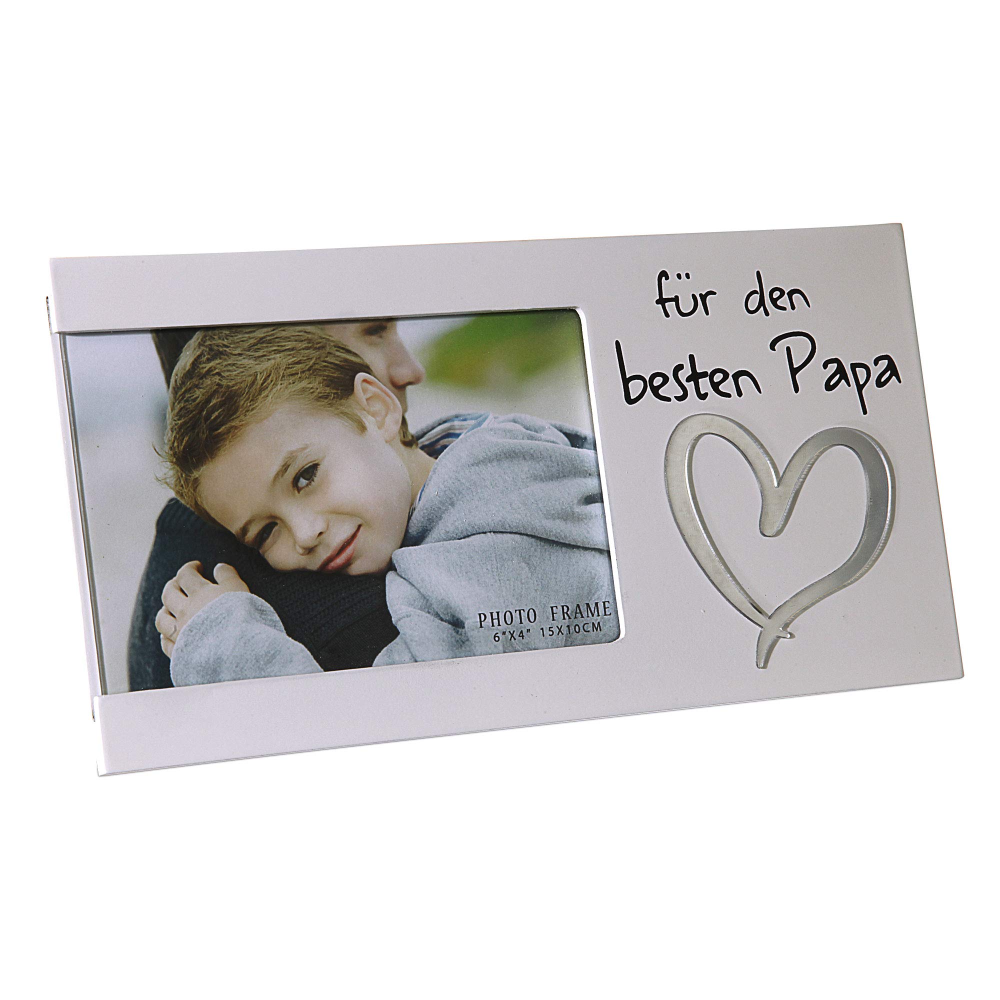 Cornice Portafoto In Legno Per Papà - 'Una Figlia Non Smette Mai Di Aver Bisogno Di Suo Padre' - 10x15 Cm