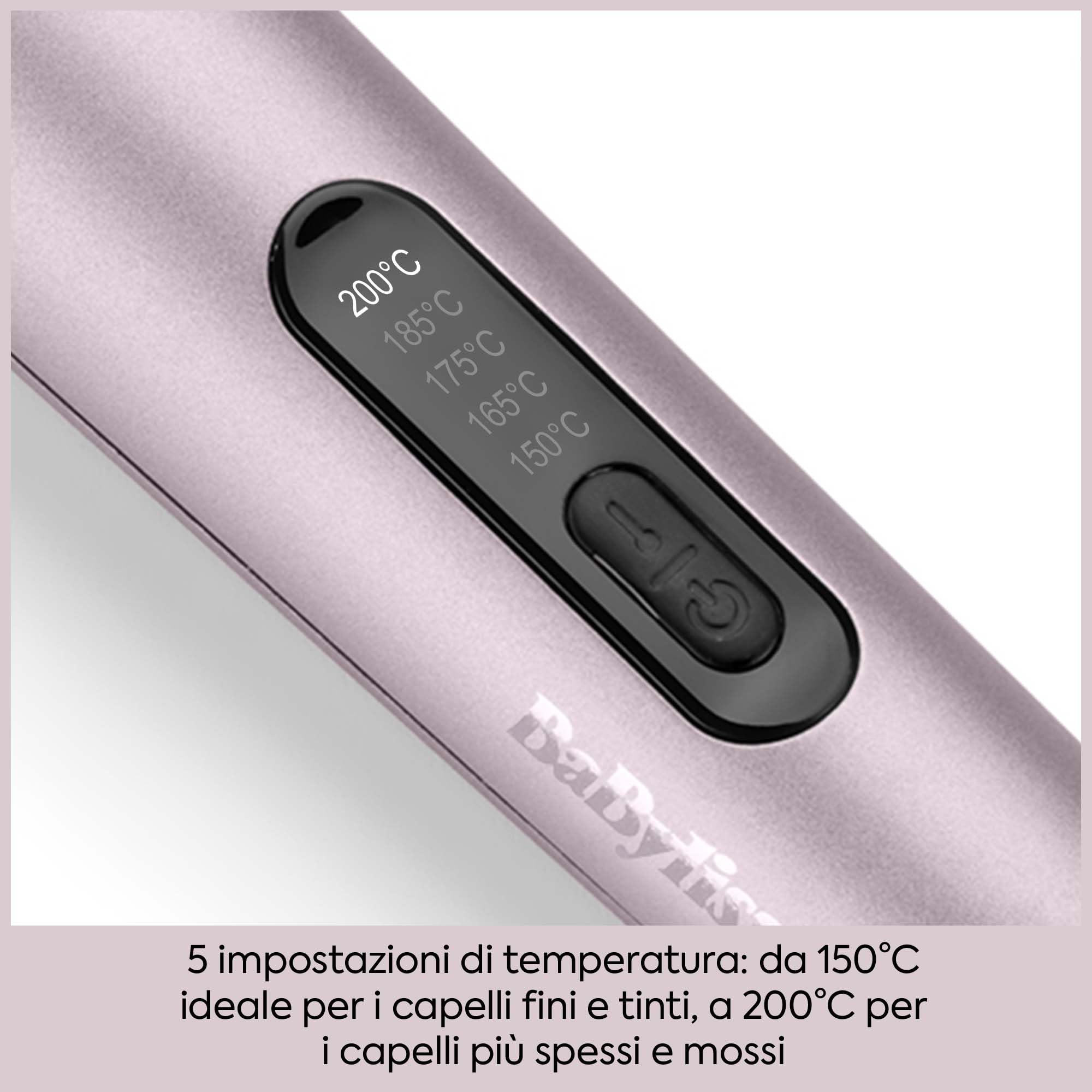 BaByliss Smooth Hot Brush, Spazzola Riscaldata Rotante da 42 mm, Lilla