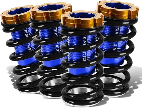 DNA Motoring COIL-HC88-T22-BK - Kit de manguito de suspensión coilover para Honda Civic Del Sol CRX Acura Integra 88-01, color negro