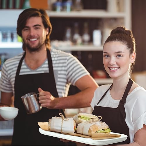 Miniatura 5 de Dandat 20 bandejas de plástico de paja de trigo para comida rápida a granel de 9.8 x 6.7 pulgadas, bandejas rectangulares coloridas para cafetería,