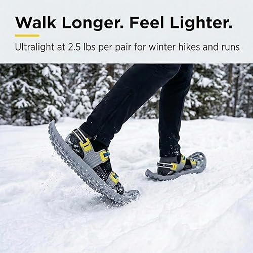 Miniatura 5 de Crescent Moon Snowshoes Eco Eva – Ultralight 22" Foam Snowshoes for Men & Women | Hiking & Running Insulated Rocker Cloud Deck with Hook & Loop