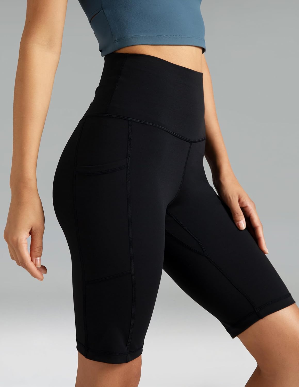 Colorfulkoala Women's High Waisted Biker Shorts with Pockets 8" /10" Inseam Workout Yoga Shorts Running Tights - Image 4