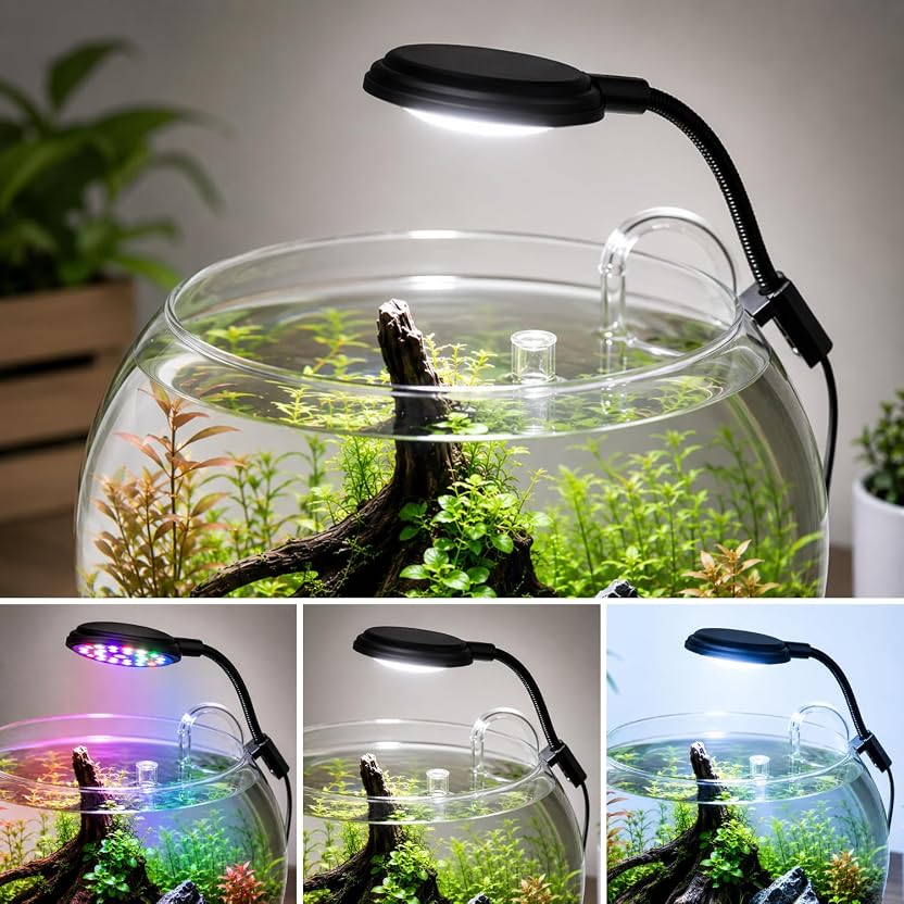 Vayinato Mini Flexible Aquarium Fish Bowl Light 5W