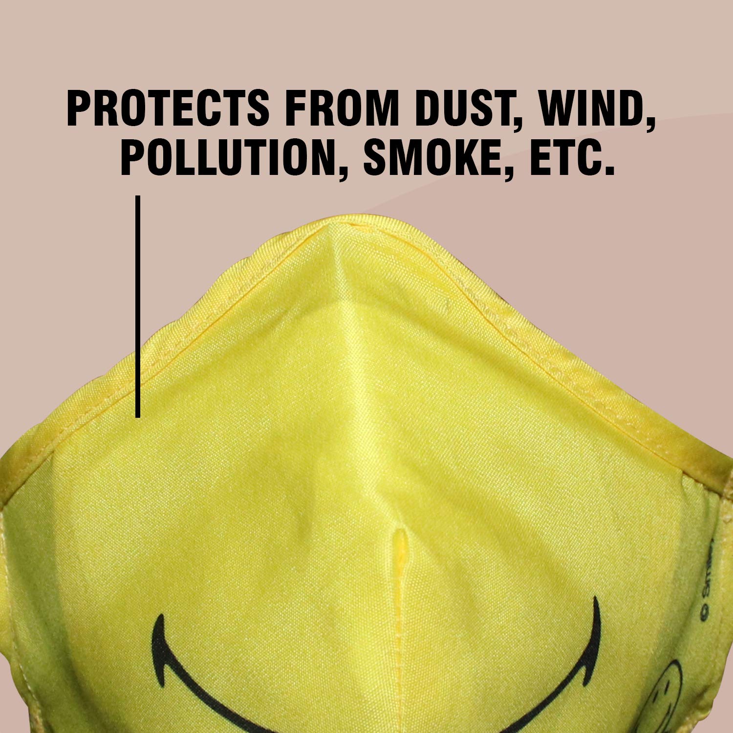 ORILEY ORSM12 Smiley Washable & Reusable Face Mask with 2 Replacement Filter & Adjustable Headloop Elastic Breathable Protective Mouth Cover (10 Pcs) 3