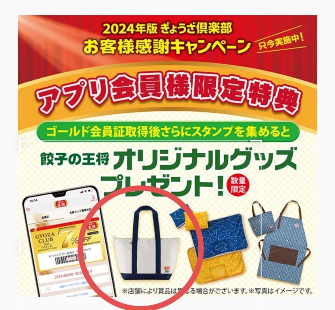 Amazon.co.jp: 餃子の王将 2024年 餃子柄ショッピングエコバッグ 記念 