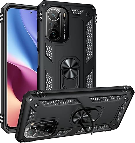 Funda compatible con Redmi K40  K40 Pro  K40 Pro+ Plus - Funda compatible con Xiaomi Poco F3  Mi 11i  Mi 11X  Mi 11X Pro con soporte de anillo 2 en