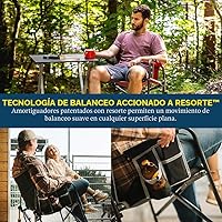 Vista 4 de GCI Outdoor Freestyle Rocker XL - Mecedora plegable portátil, silla de camping para exterior