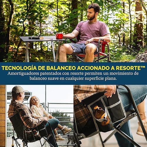 Miniatura 4 de GCI Outdoor Freestyle Rocker XL - Mecedora plegable portátil, silla de camping para exterior