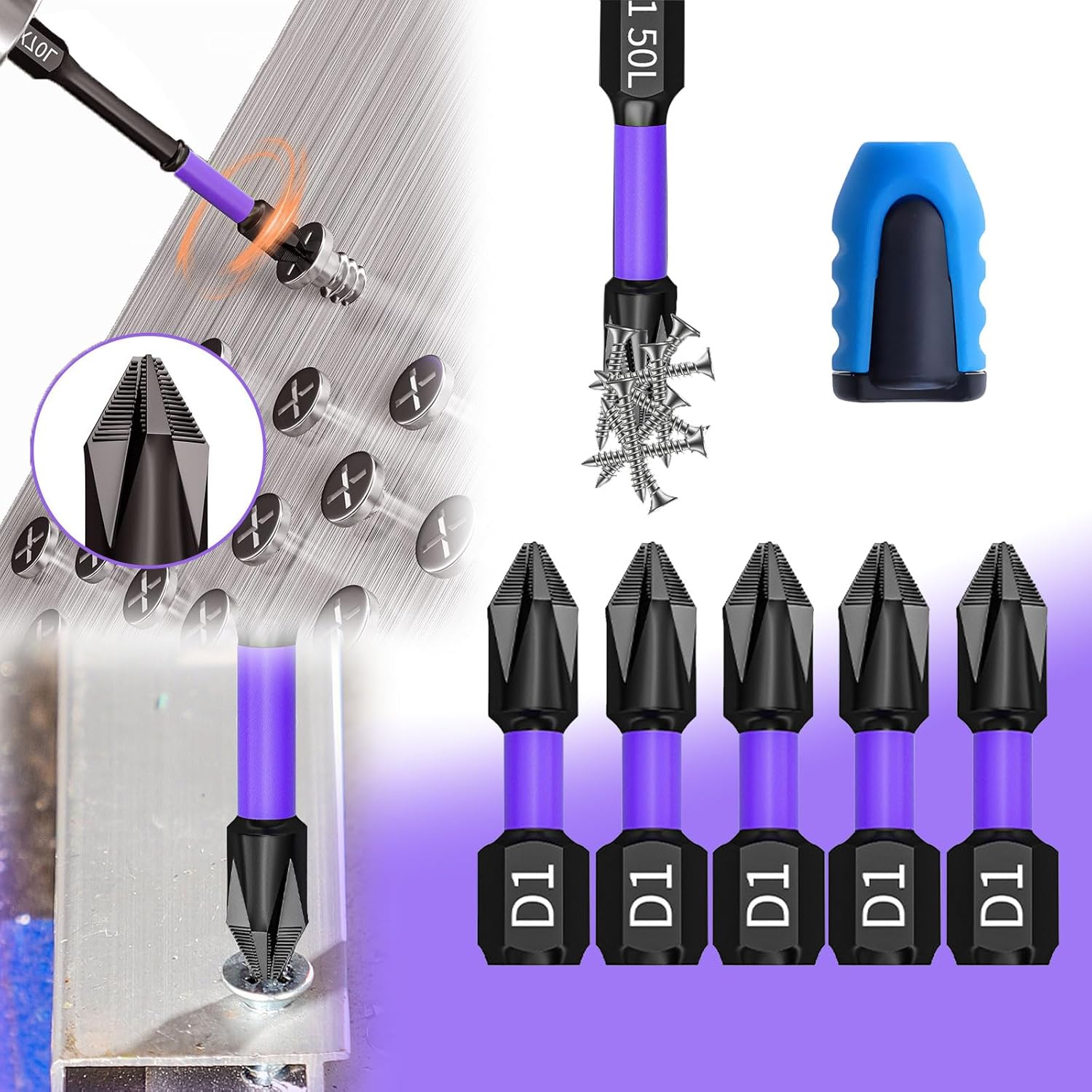 Upgraded High Hardness and Strong Bit,Impact Screwdriver