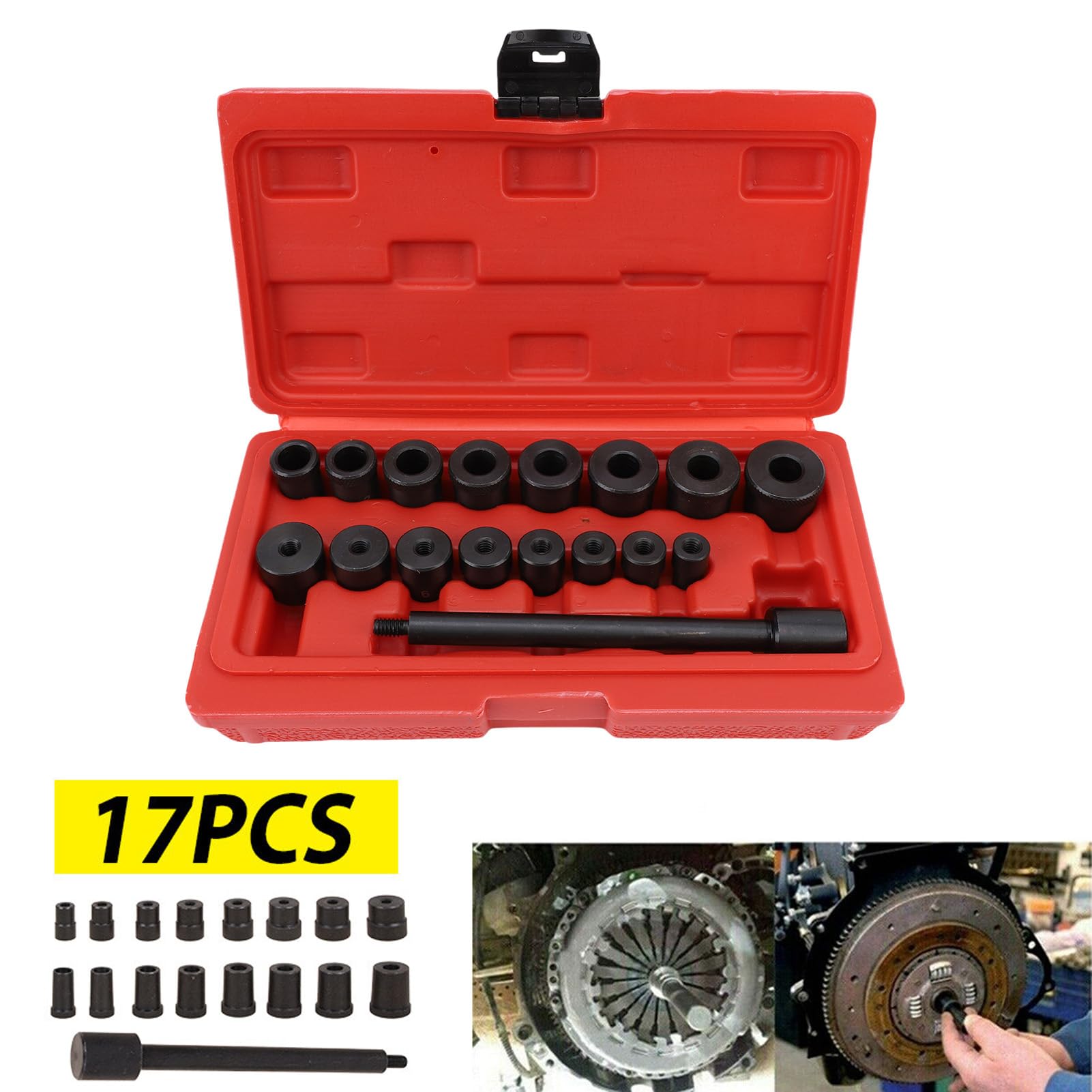 Buachois Kit allineamento frizione, 17 pezzi in acciaio per auto