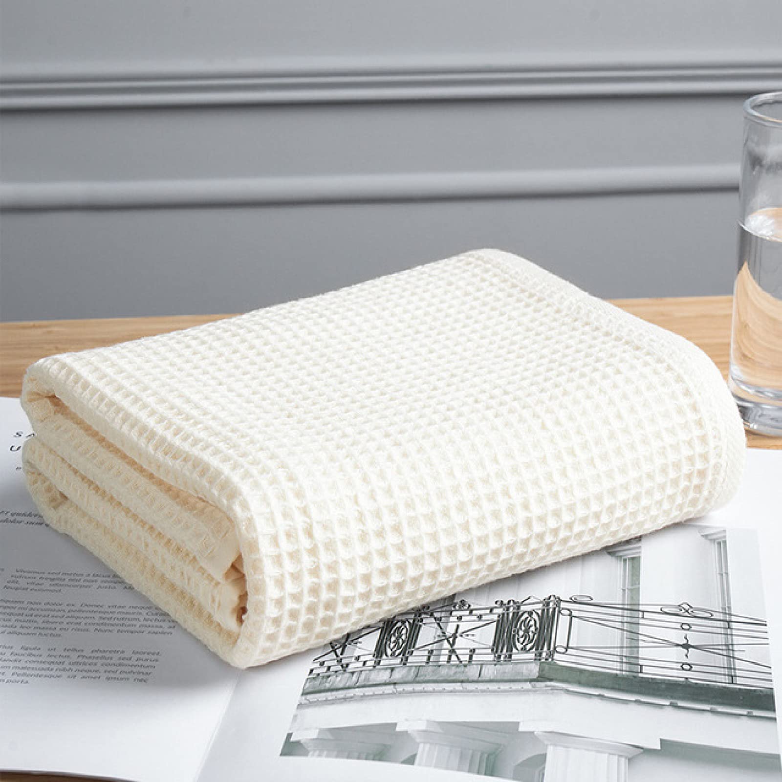 GTHTUHFD Adult Towel Sets 70X140Cm Soft Pure Cotton Bath Towel,Beige-70x140cm