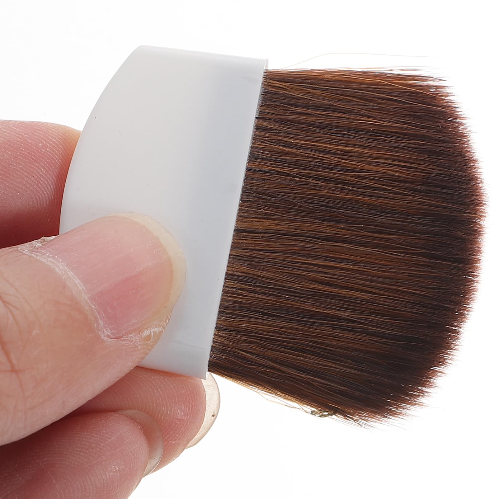 Pinceau à Blush Portable Professionnel, Poils Cheval, 2 Pièces | Blanc et Noir, Lot de 2, Manche Plastique, Tenue Stable, Format Compact pour Maquillage Quotidien