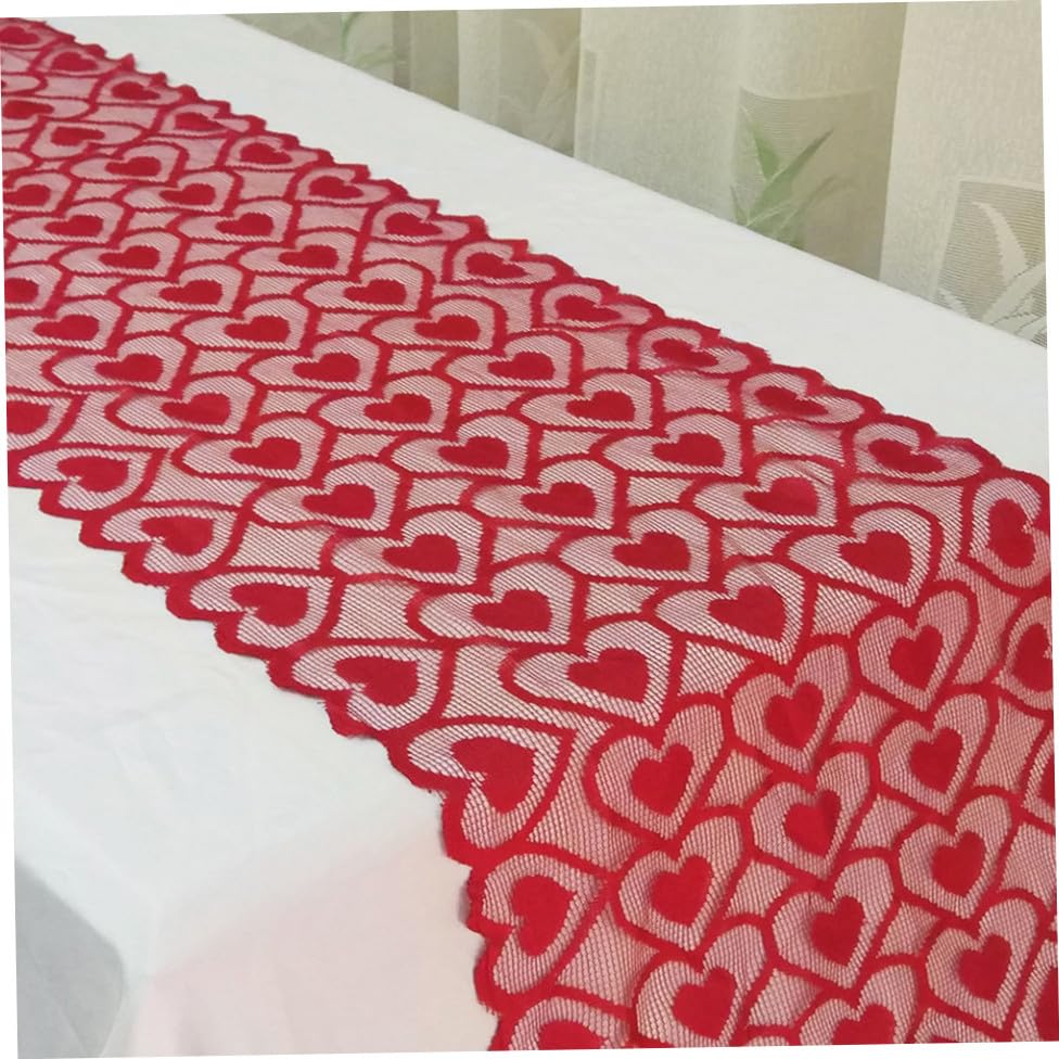 Chemin de table Saint Valentin décor de manteau de cheminée élégant rouge - 6