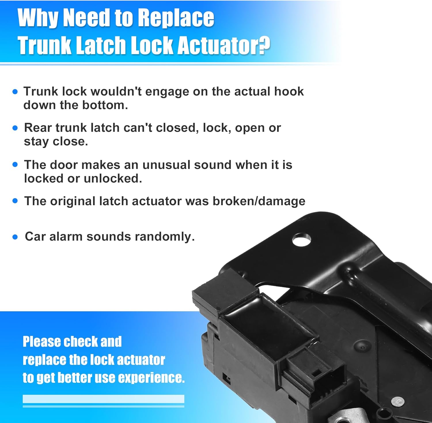 uxcell No.51247269544 Rear Tailgate Trunk Lift Gate Latch Lock Actuator for BMW 328i 335i GT XDrive 2014 for BMW X3 2016-2017 for BMW X5 2018