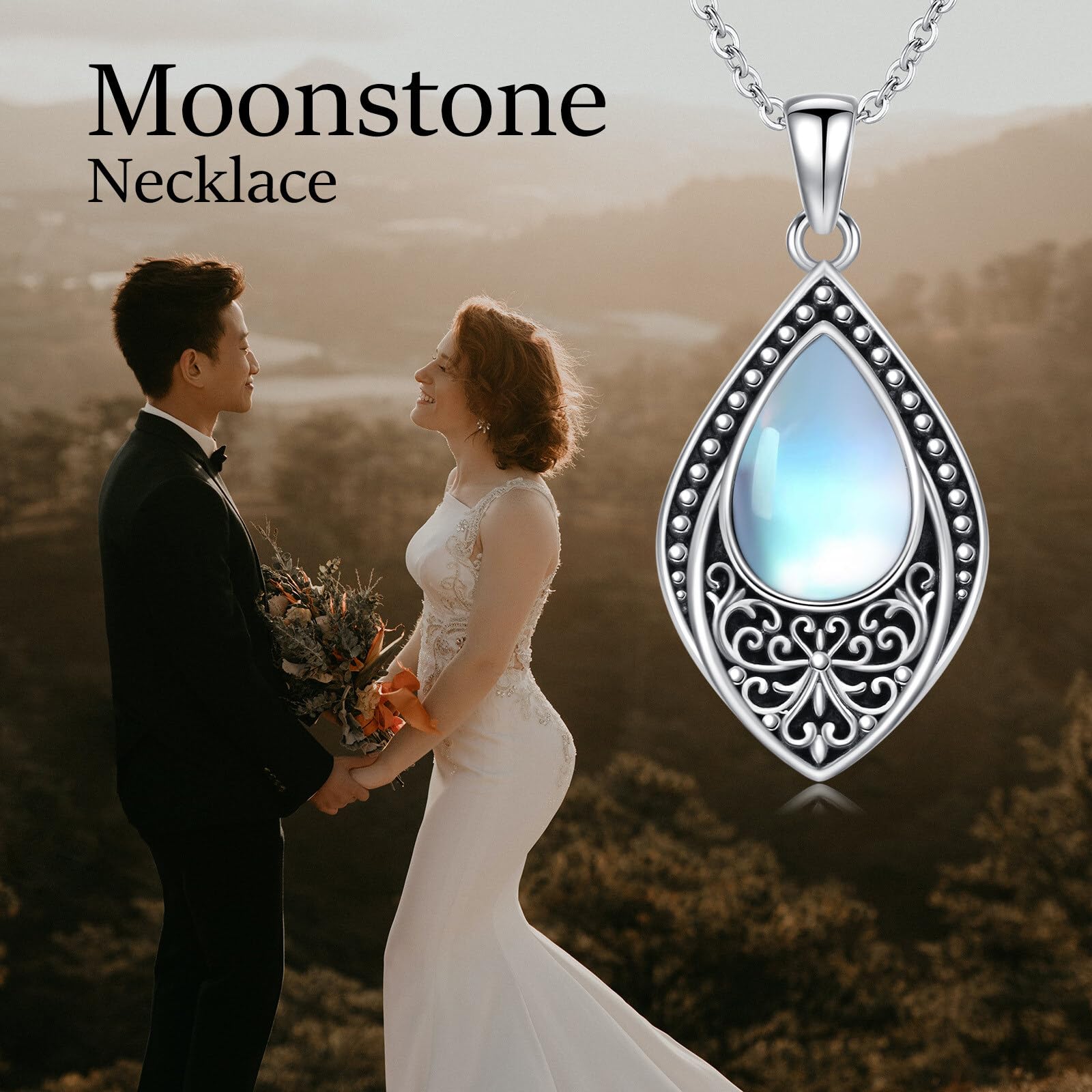 Collar con nudo celta para mujer, plata de ley 925, símbolo del infinito, piedra natal, colgante celta, regalo para mujeres y niñas