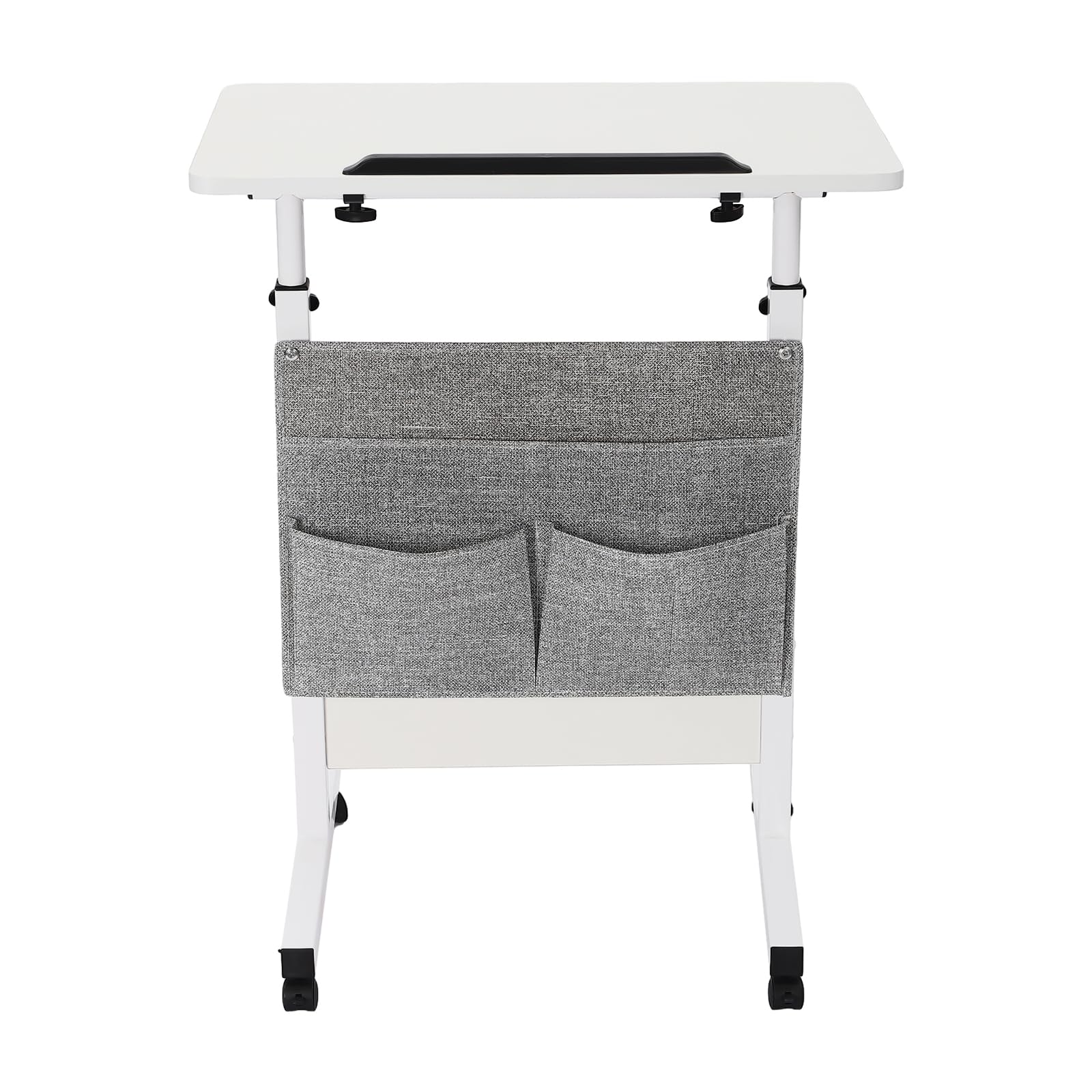 Adjustable Height Standing Desk with 4 Universal Wheels Portable Laptop Desk with Storage Bag Rolling Computer Stand with — view 7