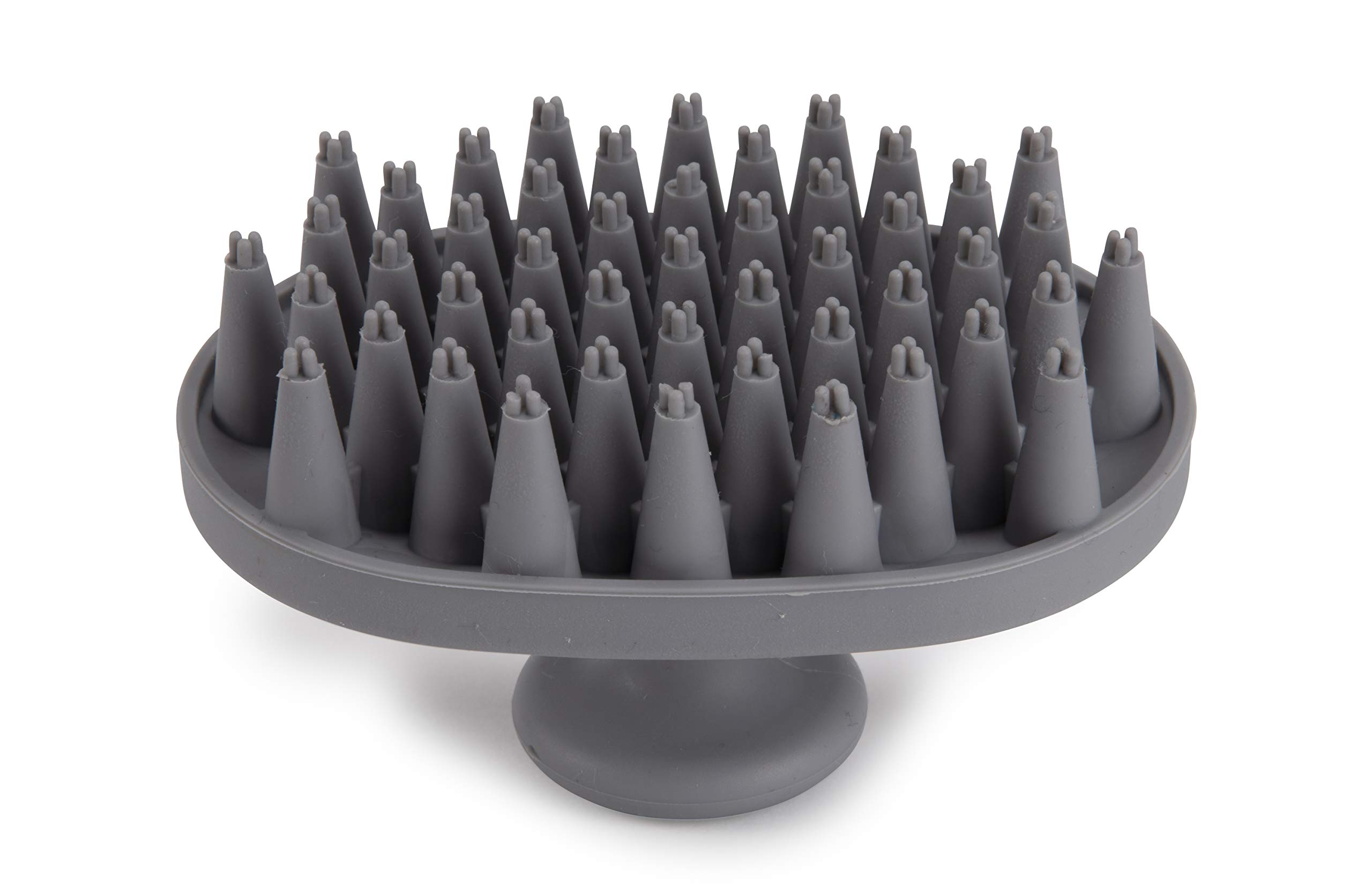 Dexas BrushBuster Sanfte Fellpflege und Massagebürste, Silikon, Hellgrau