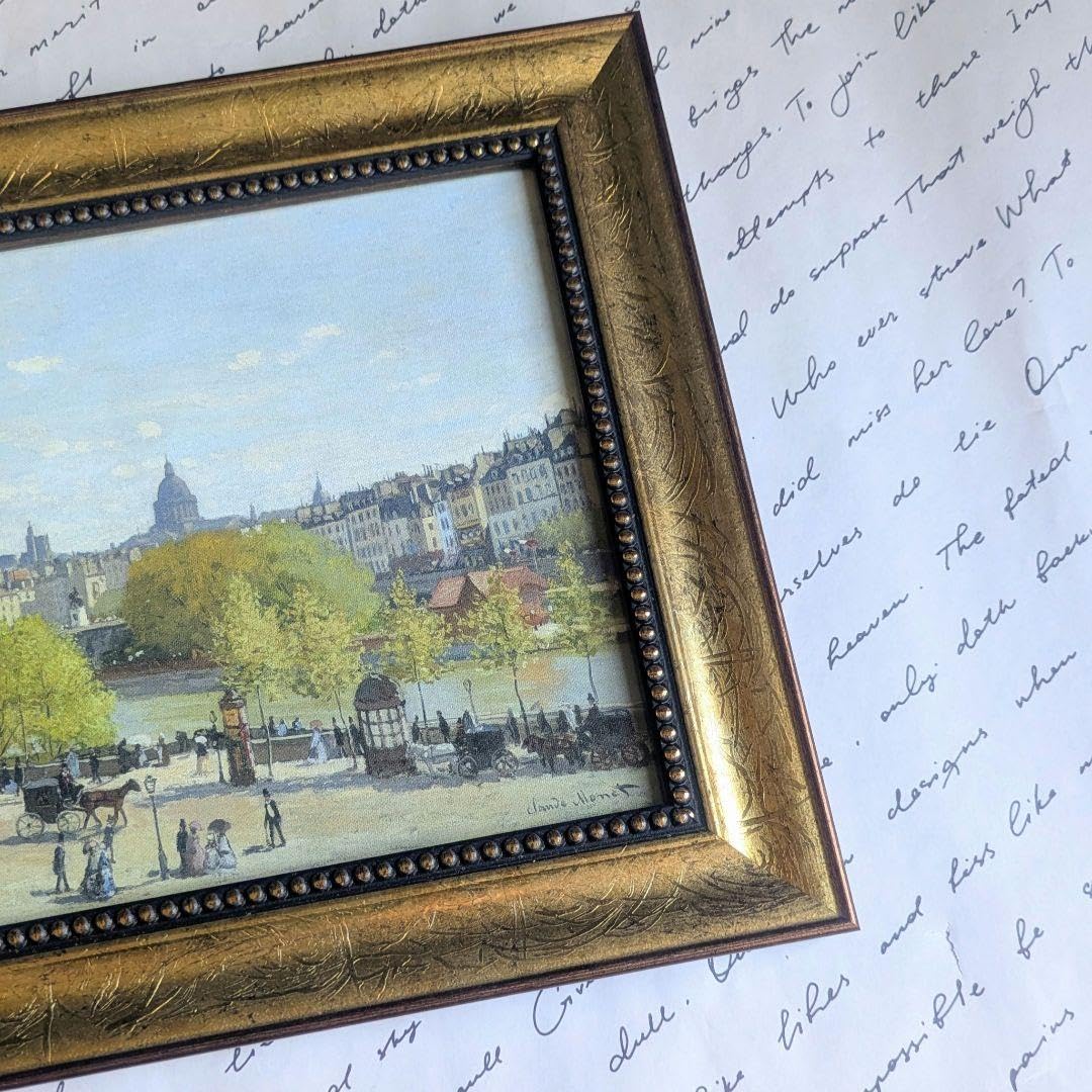 Amazon.co.jp: クロード・モネ ルーヴル河岸 絵画 額装品 アート 複製