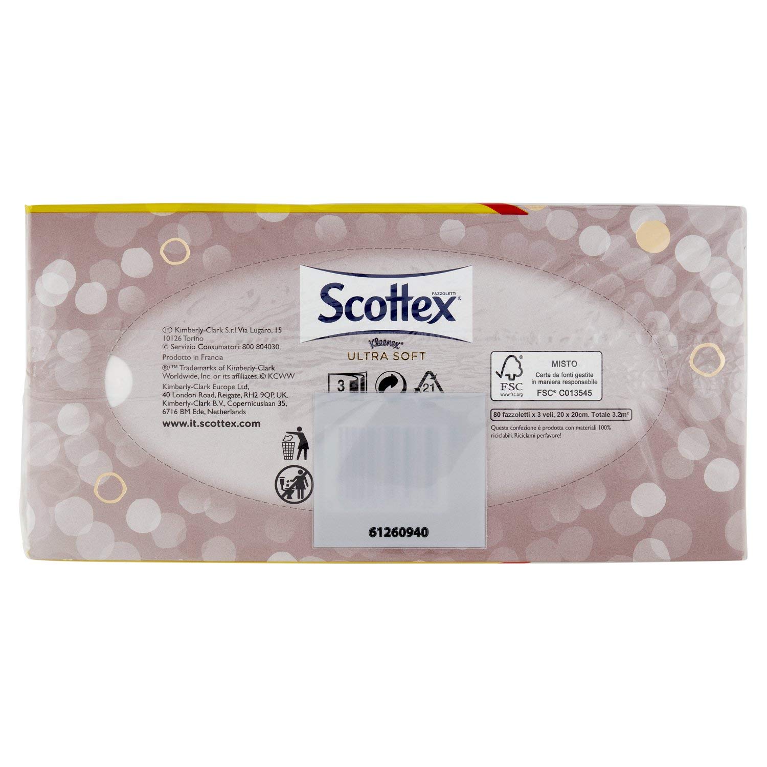 Kleenex Ultra Soft Facial Tissues, 4 Cube Boxes, 60 Tissues per Box, 3-Ply