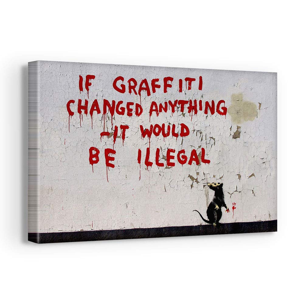 Amazon.co.jp: バンクシー グラフィティ ストリート アート キャンバス