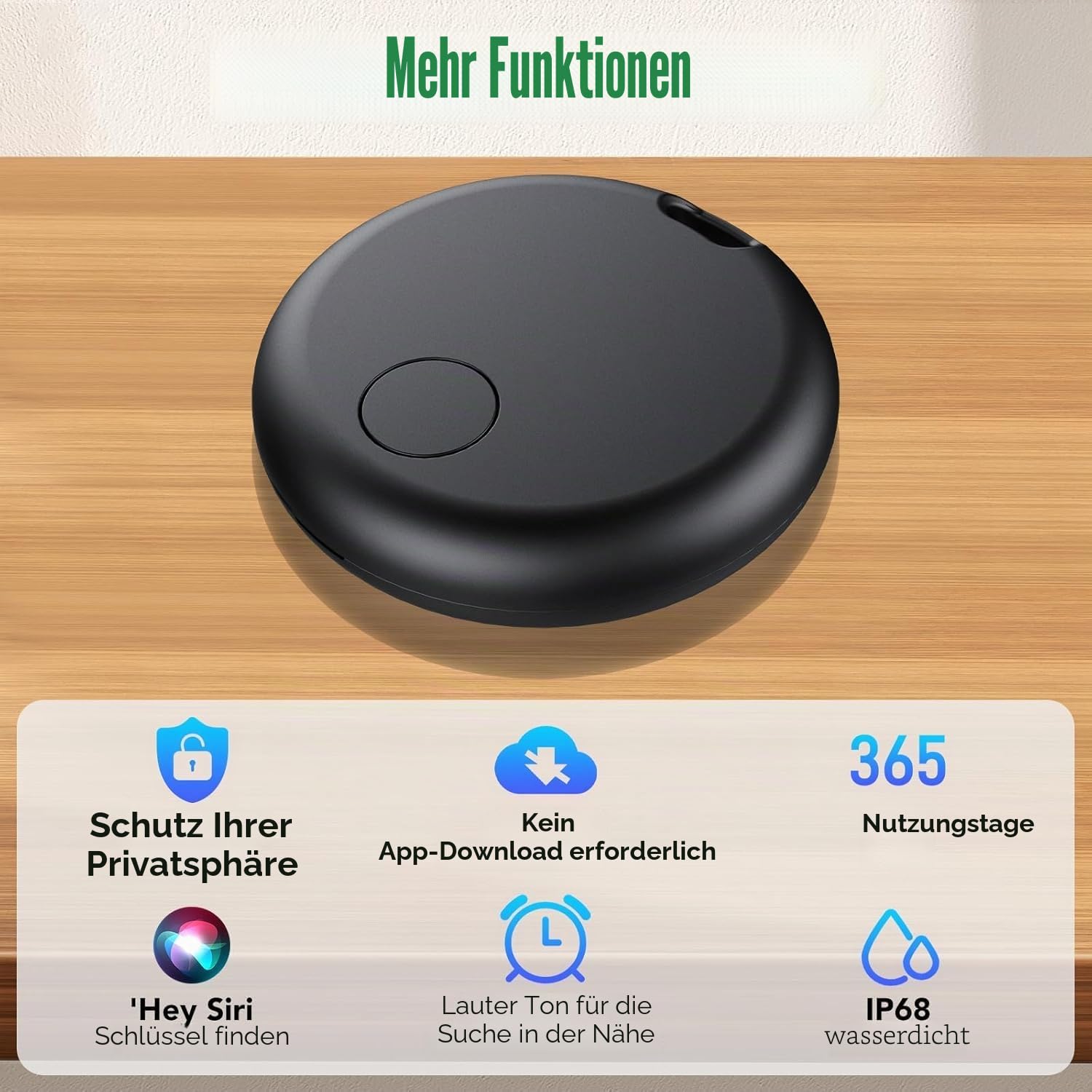 Air Tracker Tags 4er Pack Schlüsselfinder, Air Tracker Tag Kompatibel mit Apple Wo ist? APP (Nur iOS), Koffer Tracker für Taschen/Gepäck/Key, Batterielebensdauer EIN Jahr, IP67 wasserdicht (4er Pack)