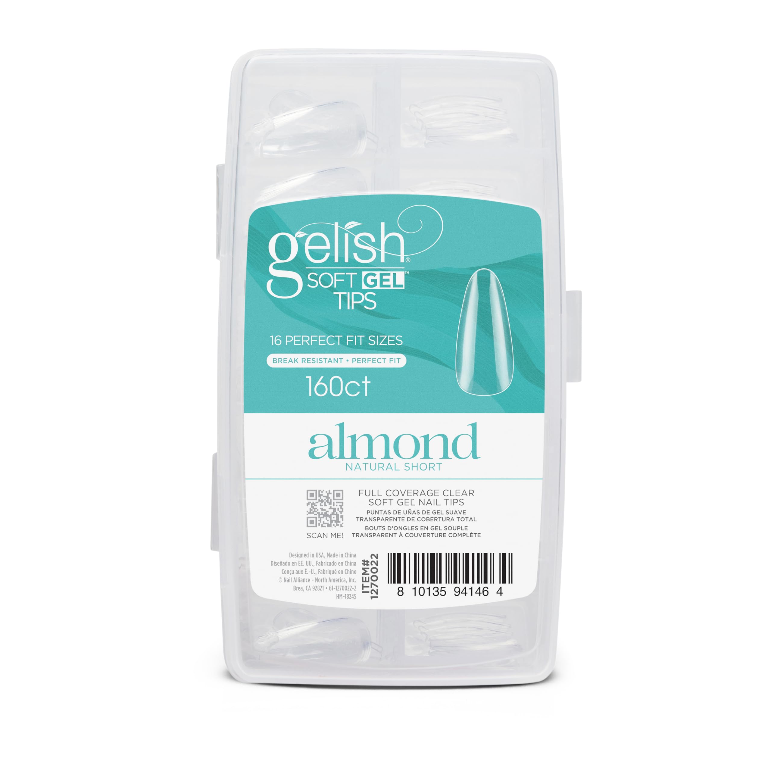 Soft Gel™ Tips – Professional Quality Press on Nails Extension for Strong, Long-Lasting Manicures – Easy Application, Natural Look, Pre-shaped False Nail