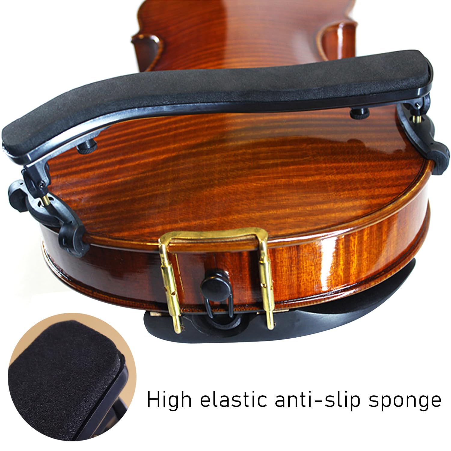 1 support d'épaule de violon, 1 silencieux, support de violon, coussin d'épaule de violon, accessoire de jeu de violon, convient pour violons 3/4 et 4/4