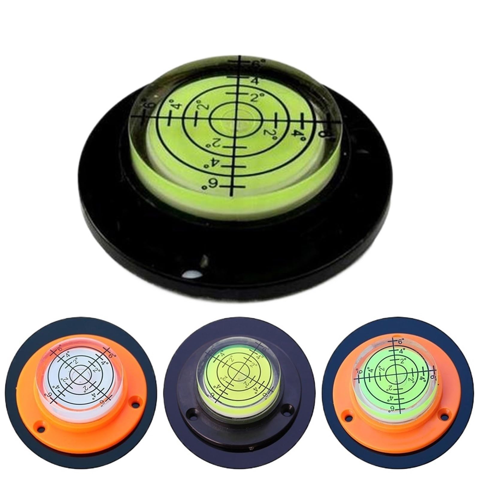 Niveau à bulle horizontal, Mini niveleur rond, niveau circulaire, for bateaux, caravanes, échafaudages, Instrument de mesure, 1 pièce